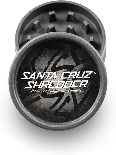 Santa Cruz Shredder Grinder Medium 2-Piece Black Knurled Top 2.2
