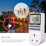 Awootsv Digital Timer Plug Socket LCD Display 24 Hour Weekly Indoor Auto Switch view 3
