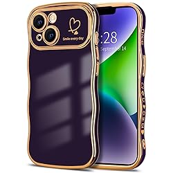 Hython for iPhone 14 Plus Case Cute Curly Wave