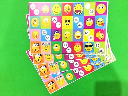 Emoticons Tambola Tickets