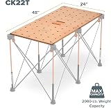 Bora Centipede Tabletop 24 x 48 with 20mm Dog Holes 6 Lock Handles CK22TM view 8