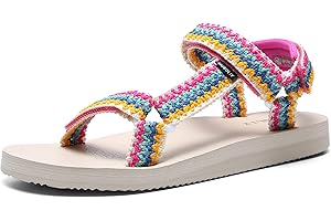 Muboliy Women's Sandals Casual Summer Water Sandals with Arch Support Yoga Mat Insole Outdoor Wadable Sandals