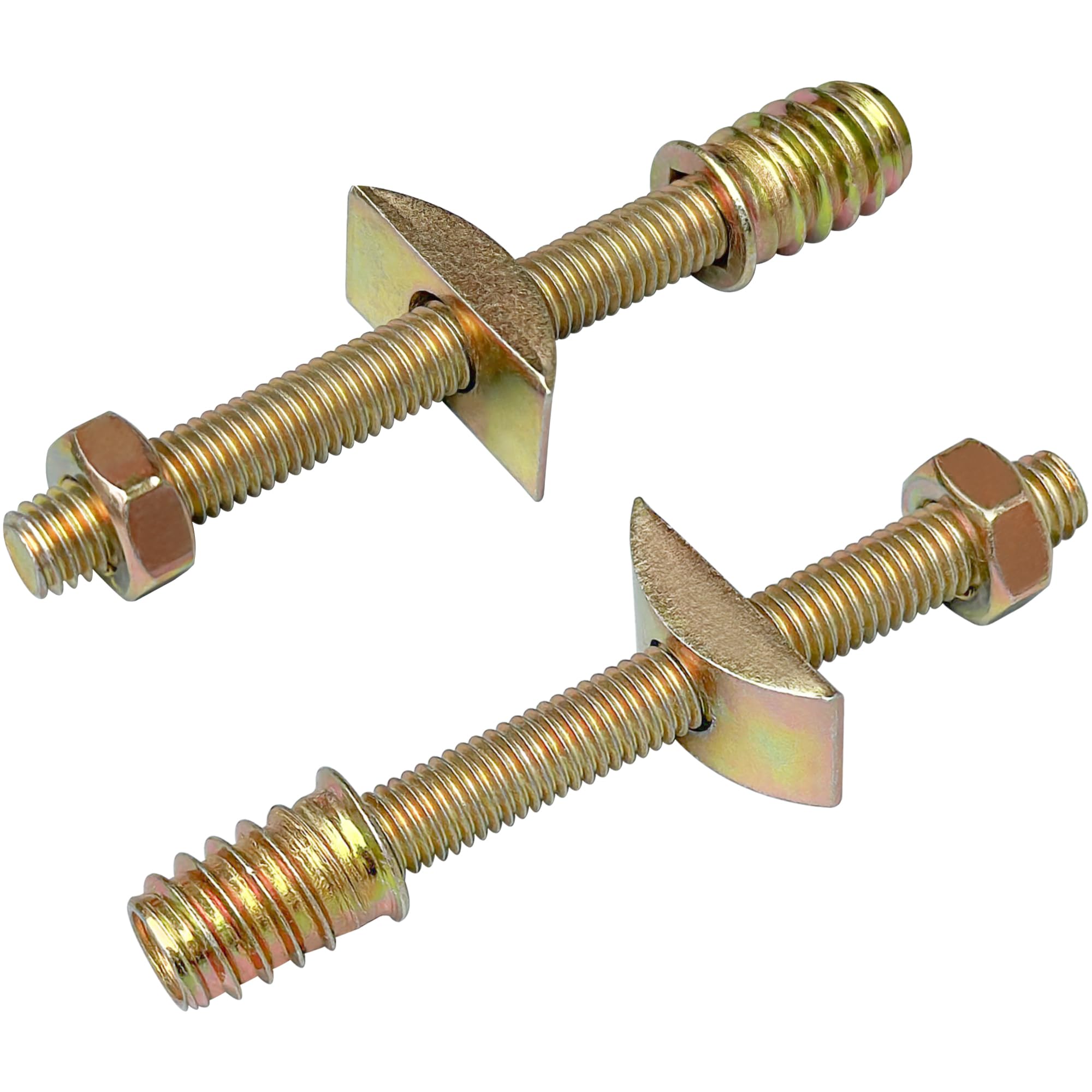 8 Sets Four in One Furniture Connectors Fasteners,Half Moon Luna Washers with 80mm Furniture Connecting Bolts