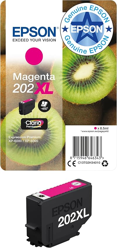 Epson 202XL Magenta Claria Premium High Yield Ink Cartridge for Expression