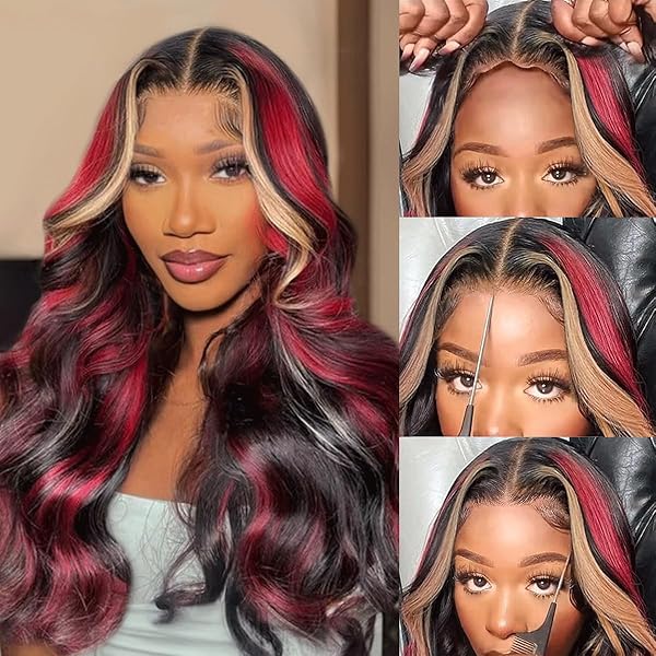 Amazon.com : ZBYXPP Grey Purple Body Wave Wig, 4 * 4/13 * 4