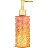 YunNasi Soap Dispenser with Pump, Refillable Liquid Hand Soap Dish Soap Dispensers for Bathroom Counter, Kitchen Sink (RedOrange)