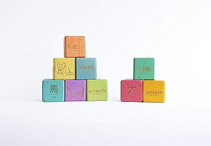 wooden block animals