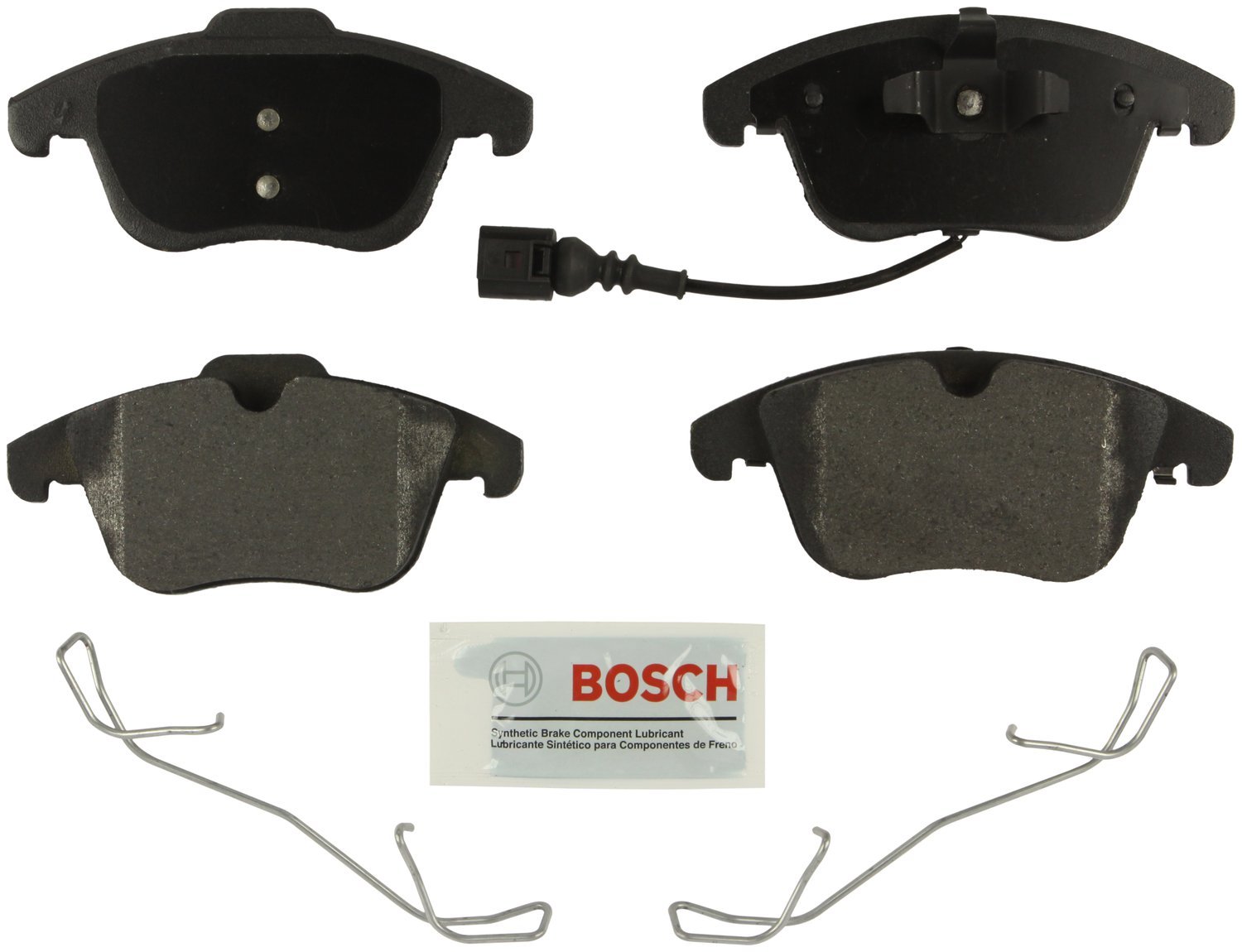 Bosch BE1375H Blue Disc Brake Pad Set with Hardware For: Audi Q3, Q3 Quattro; Ford Mondeo; Volkswagen Passat, Tiguan, Front