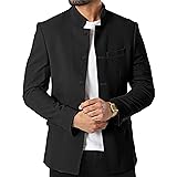 Mens Casual Suit Blazer Jackets Stand Mandarin
