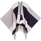 Women's Shawl Wrap Poncho Ruana Cape Cardigan Sweater Open Front for Travel Flight Cruises
