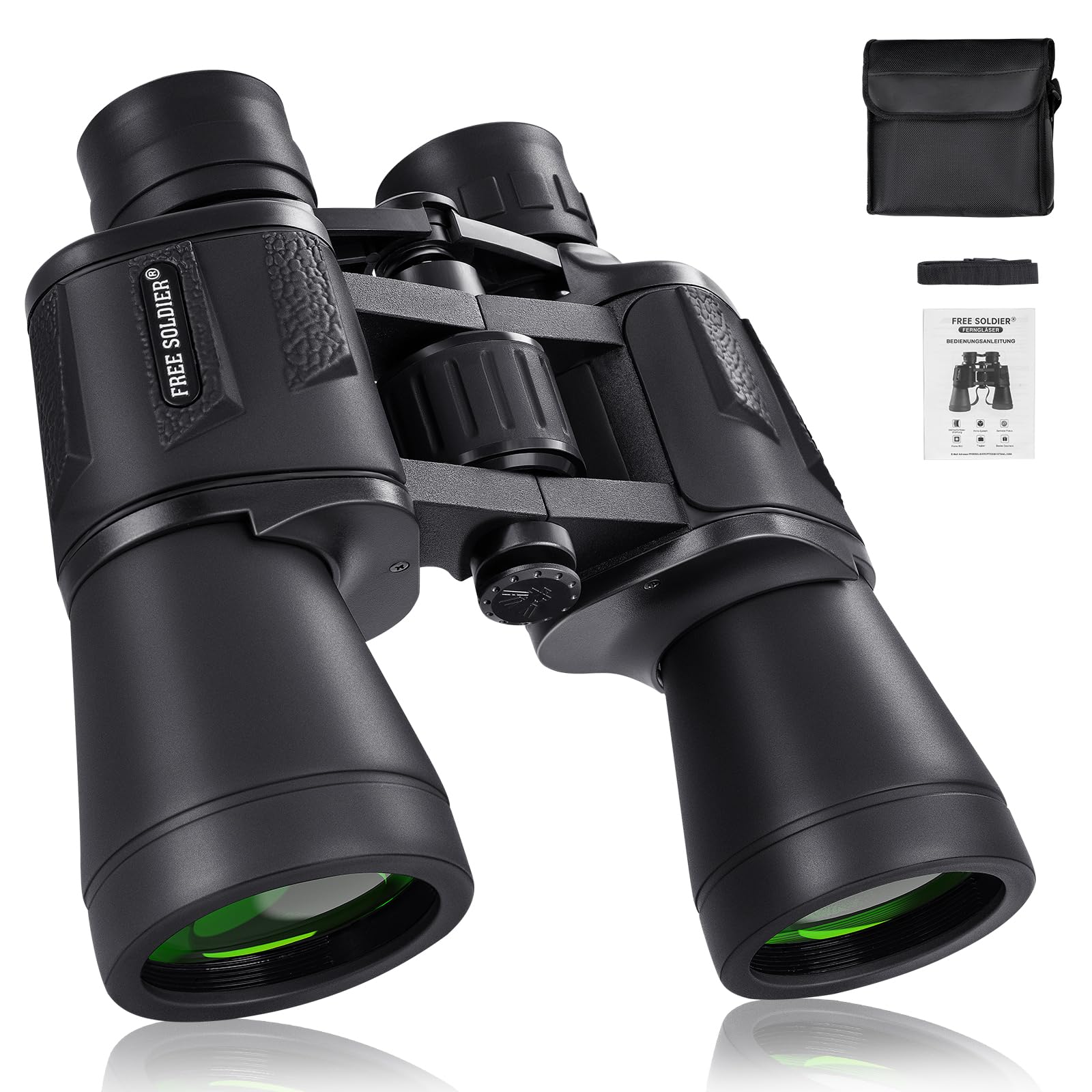FREE SOLDIER 20x50 High Powered Binoculars for Adults, Black