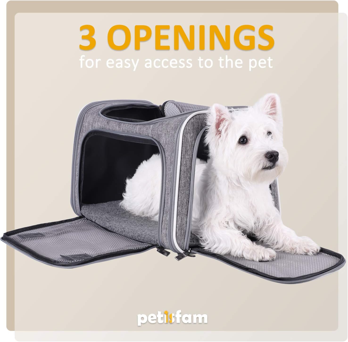 petisfam Top Load Cat Carrier for Medium Cats, Collapsible and Escape Proof : Pet Supplies