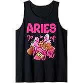 Aries Girl Birthday Queen Women Sneakers Zodiac Sign Tank Top