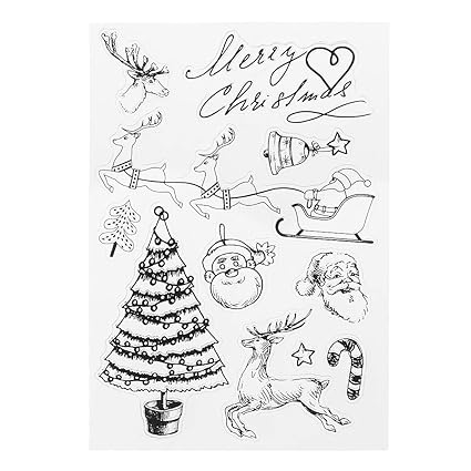 Amazoncom Forhe Christmas Tree And Moose Perfect Diy Clear