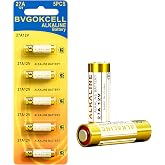 Bvgokcell A27 27A 12V Alkaline Battery (5-Pack), 12 Volt LR27A MN27 Battery | Long Lasting for Ceiling Fan Remote, Garage Door Opener, Doorbell, Key Fob