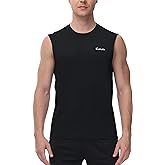 Cakulo Men's Workout Swim Sleeveless Shirts Quick Dry Beach Pool Tech Running Athletic Exercise Muscle Tank Top Big and Tall