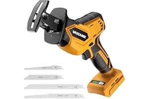 VAXCANZE Cordless Reciprocating Saw for Dewalt 20V Battery, 3 Variable Speed 0-3500 Brushless Motor, Tool-free Blade Change, 4 Saw Blade Potable Recipro kit for Wood/Metal/PVC Cuts - Tool Only