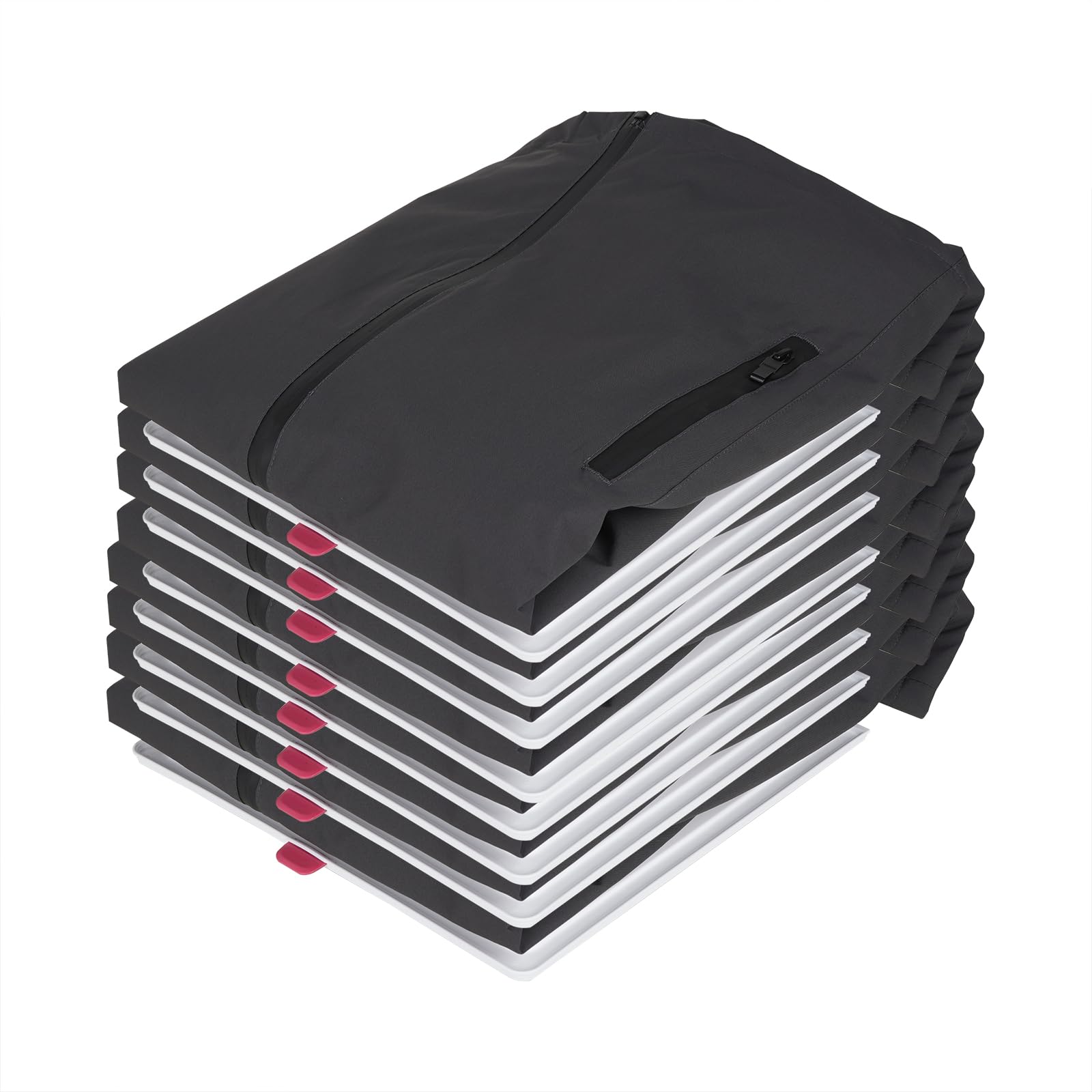 Adorila 10 Pack T-Shirt Organizer for Closet, Detachable and Stackable Clothing Trays, Folding Shirt Board and Divider Organizer (Large)