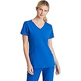 BARCO Skechers Vitality Charge Scrub Top for Women - V-Neck Medical Top, 4-Way Stretch Women's Scrub Top