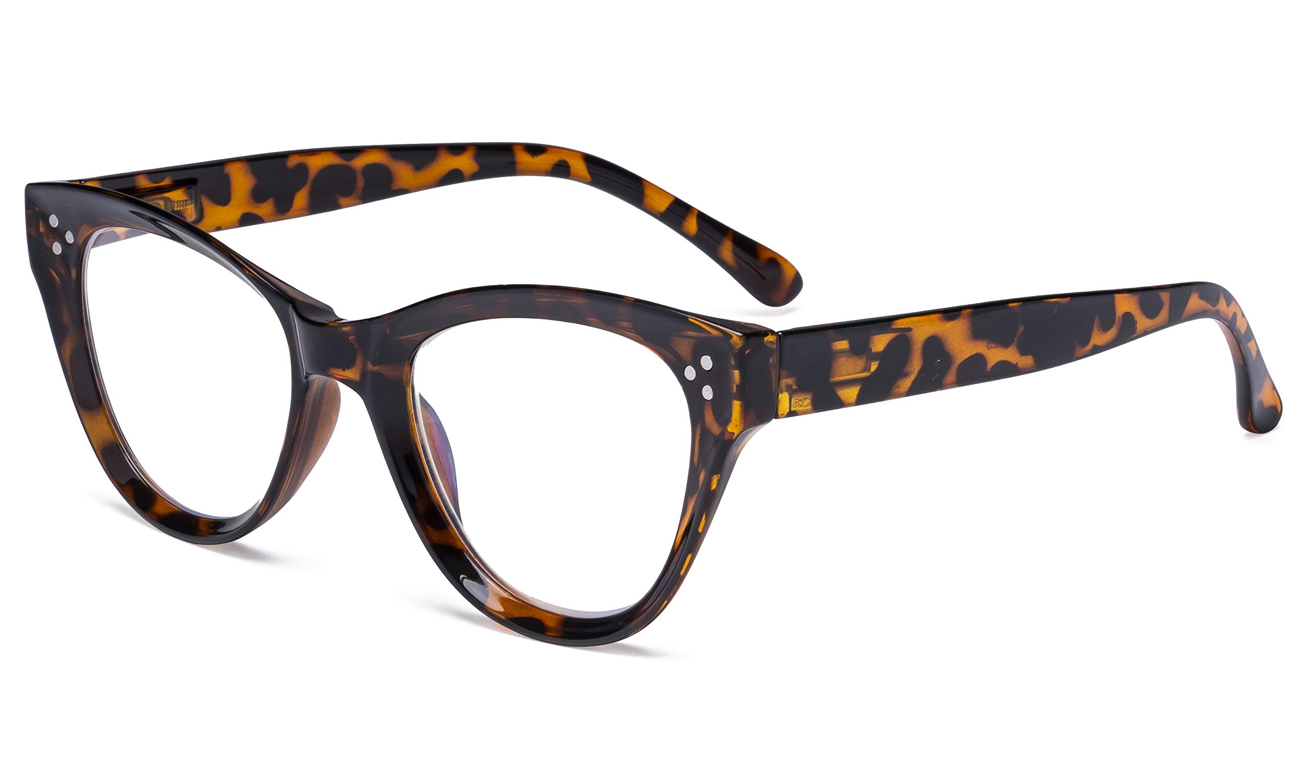 Eyekepper Large Cateye Design Reading Glasses Oversized Readers for Women Reading - Tortoise +4.00