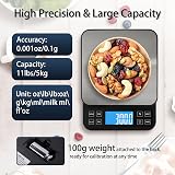 BOMATA Large Kitchen Scale 5kg 0.1g Precision USB Rechargeable Bakery Scale view 3