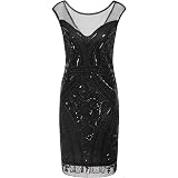 VIJIV 1920s Flapper Dress – V-Neck Sequin Cocktail Dress, Gatsby-Themed Prom Or Party Dress - View #11