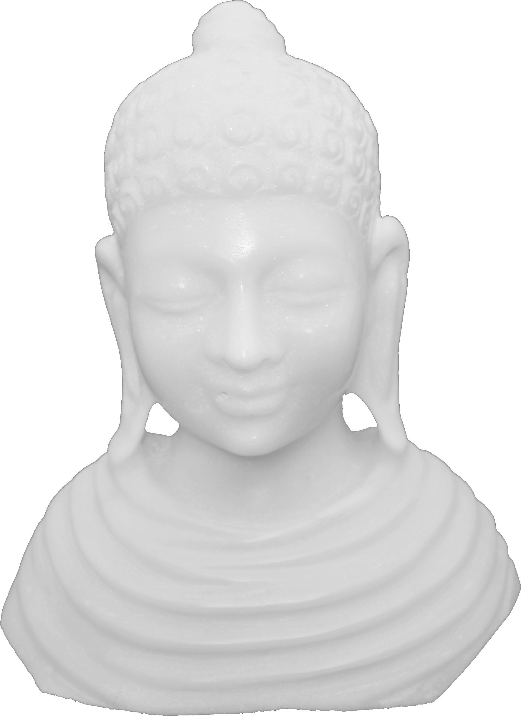 ARTS EXOTICA Marble Buddha Bust