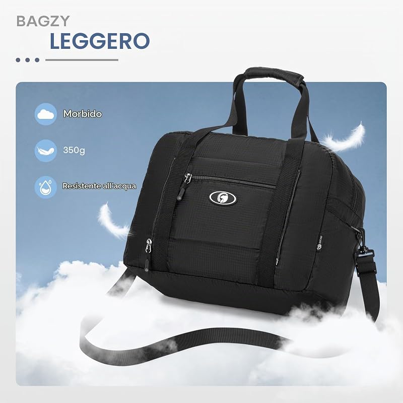 Borsa 40x30x20 Bagaglio a Mano Ryanair Wizz Air ITA Pieghevole 25L