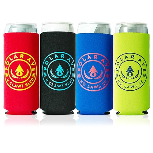 Slim Can Cooler Coolie Sleeve for Skinny Tall Slim Chiller Cans Drinks Iced  Coffee Insulated Skinny Coozies Can Holder Covers, 12, 16, 24 oz
