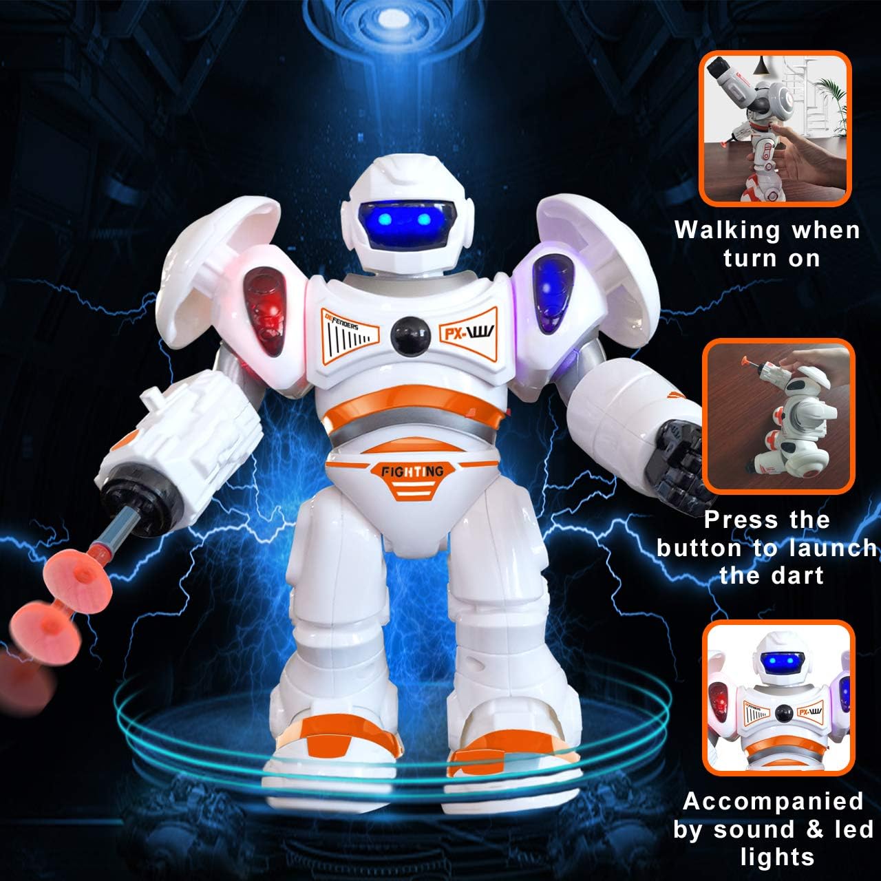 Robots for Boys with Launch Toy Darts Educational Toys for Kids 3 4 5