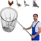 Smarkey Chicken Catching Fishing Net with Long Handle, Animal Catcher Trap | Nets for Catching Butterfly, Small Duck, Geese, Bird, Bat, Chickens, Cat, Large Fish, Big Poultry, Pet - Stainless Steel