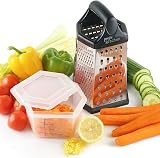 joeji's Kitchen Cheese Grater with Container 6 Sides Box Grater Zester view 8