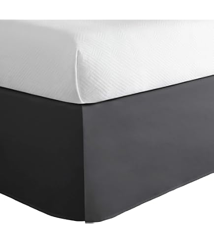 PiccoCasa Pleated Bed Skirt - 14 Inch Drop Navy Blue Full Size | Classic Polyester Dust Ruffle Valance-1036304