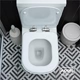 Addis Soft Close Toilet Seat Square D Shape White Quick Release Hinges Easy view 5