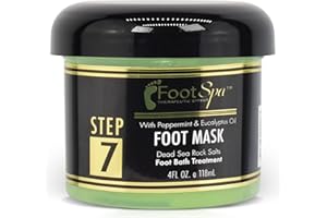FOOTSPA FOOT SPA - Cream Mask for Foot, 4 Oz With Peppermint and Eucalyptus Oil - Pedicure Massage for Tired Feet and Body, Hydrating, Fresh Skin
