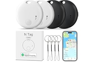 FORTUNEPRO Tracker Tag 4 Packs Bluetooth Tracker, Smart Tag Locator Tracking Device, Keys Finder and Item Locator,Air Tracker Item Finders with Find My(iOS Only) Track Your Keys,Wallet,Luggage,Pets and Bag
