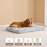 EHEYCIGA Extra Large Dog Bed Calming Fluffy Crate Bed Grey 112x85x10cm view 7
