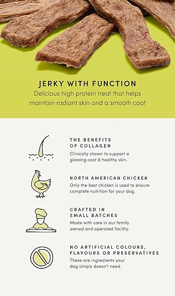 CRUMPS’ NATURALS CHICKEN COLLAGEN JERKY 5.4OZ, DOG TREATS