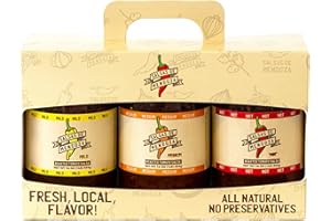 Salsas De Mendoza Roasted Tomato Salsa Variety Gift Pack (Pack of 3) Medium, Mild and Hot, Authentic Mexican Salsa, Made in Utah, 16 oz each