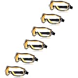 Amazon Basics Safety Goggle - 1QP158A4 Anti-Fog, Clear Lens and Elastic Headband, 6-Count