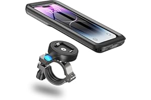 Cozycase Bike Phone Holder Waterproof Motorcycle Phone Mount Scooter Handlebar Phone Clamp [Military Anti-Shake][Heavy Duty][