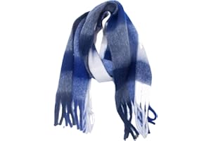 Yatemiole Women's Cashmere Big Coloured Checked Scarf Winter Warm Wrap Scarf