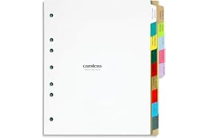 Carstens Heavy Duty Plastic Long-Term Care Divider Set, 14-Tab Type II, 2630-00, for Side-Opening 3-Ring and 5-Ring Binders