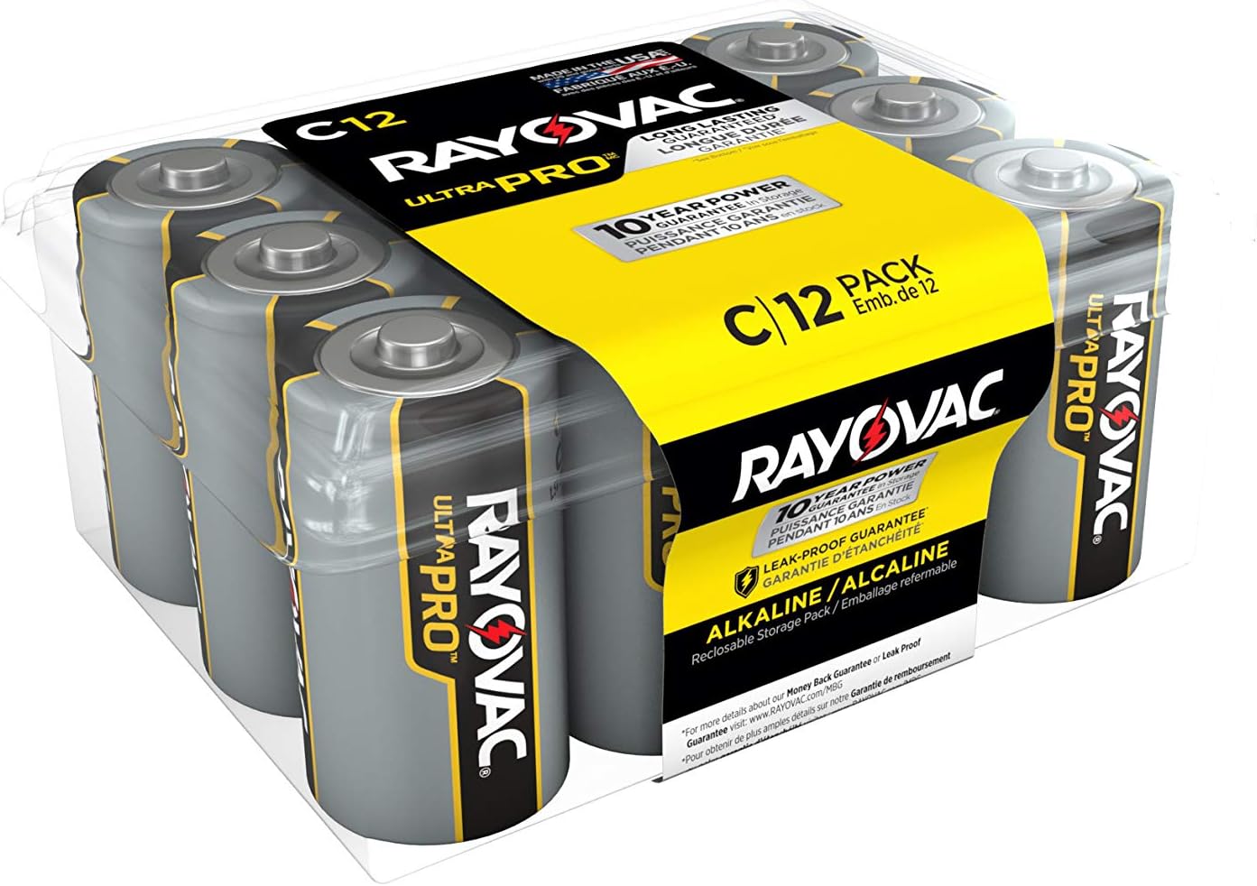 Rayovac C Batteries, Ultra Pro Alkaline C Cell Batteries (6 Battery Count) (ALC-6J): Health & Personal Care