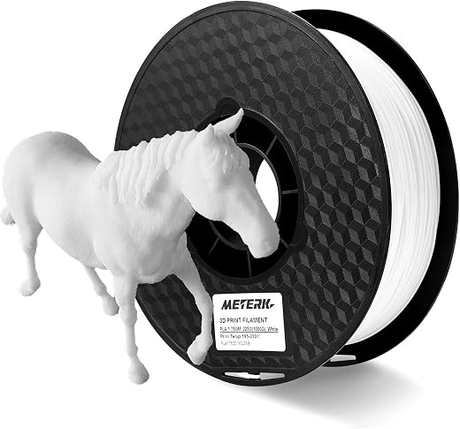 3D Printer Filament PLA,Meterk 1kg/Roll 2.2LBS 1kg Spool 1.75mm ABS Plastic for MakerBot Anet RepRap 3D Printer(white)
