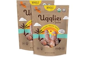 "Ugglies" By Joolies Organic Whole Medjool Dates | 2 Pound Pouch, Pack of 2 | Fresh California Grown Fruit | Vegan, Gluten-Free, Paleo, No Sugar Added | Great Gift for Friends & Famiy