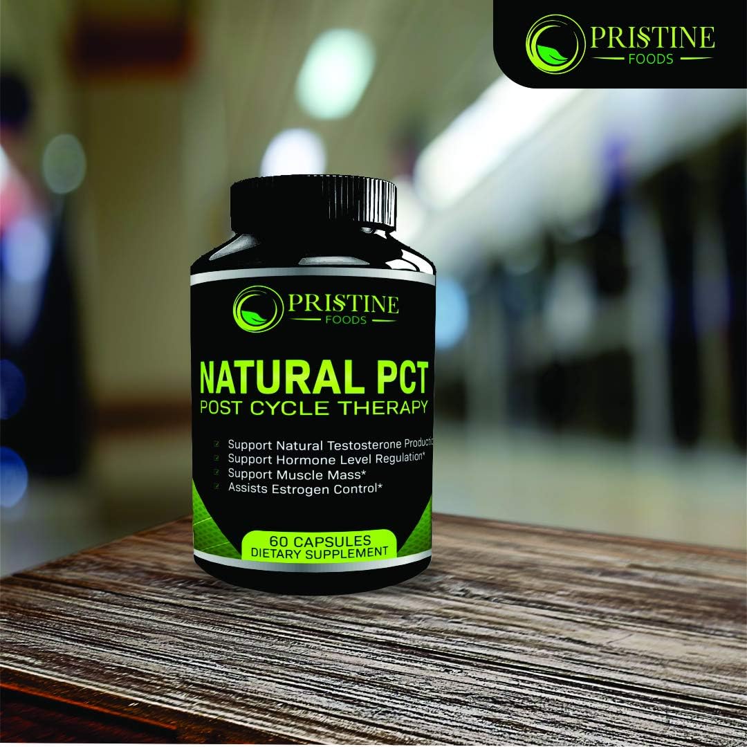 Pristine Foods Premium Natural PCT | Supports Natural Testosterone Production Regulates Hormone Levels Increase Muscle Mass | Post Cycle Therapy Supplement with Resveratrol Fenugreek Milk Thistle: Health & Personal Care