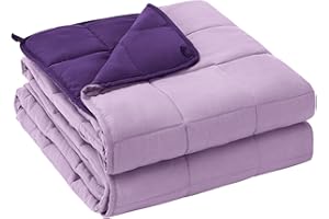 King Size Weighted Blanket for Adults (25 lbs, 80” x 87”, Purple) Cooling Heavy Blanket for Sleeping Perfect for 240-260 lbs,