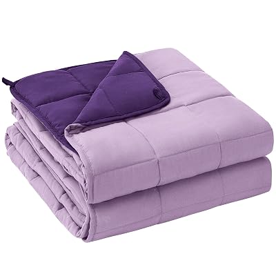 yescool Weighted Blanket for Adults (20 Lbs, 60”X 80”, Purple) Heavy Thick Bed Blanket Queen/Full Size for Sleeping Perfect for 190-210 Lbs, Cozy Gifts for Women, Machine Washable