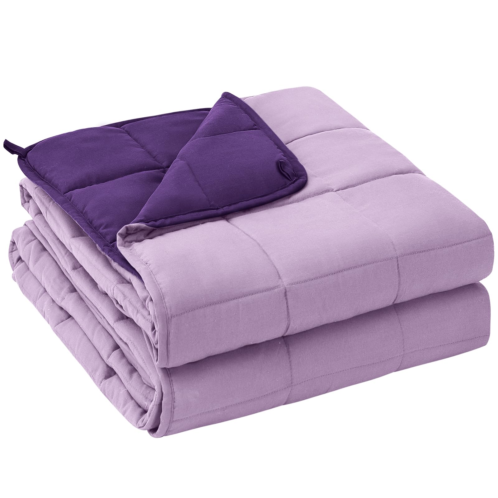 Photo 1 of yescool Weighted Blanket for Adults (20 Lbs, 60”X 80”, Purple) Heavy Thick Bed Blanket Queen/Full Size for Sleeping Perfect for 190-210 Lbs, Cozy Gifts for Women, Machine Washable